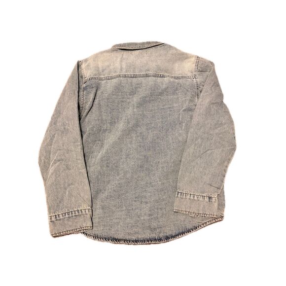 THRT Denim Shirt Men’s XXL Rick Ross Distressed Light Wash Western Snap Button - Picture 2 of 2